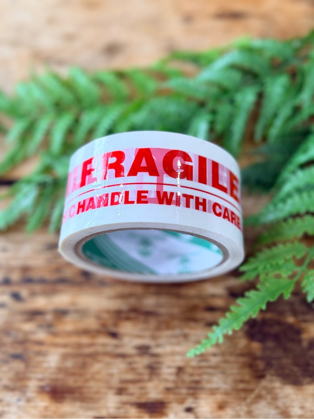 Fragile Packing Tape - Red on White - Handle With Care
